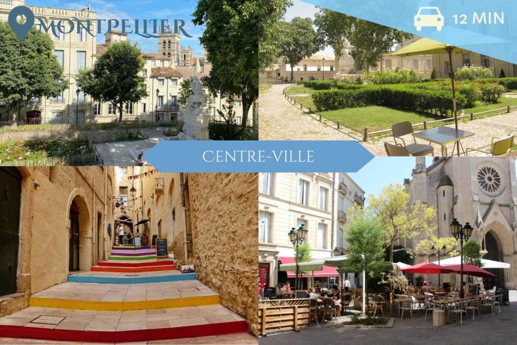 028- Chu Hopital, Appart 2Chambres, Parking, Tram Montpellier Luaran gambar