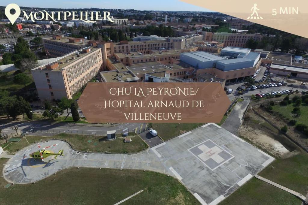 028- Chu Hopital, Appart 2Chambres, Parking, Tram Montpellier Luaran gambar